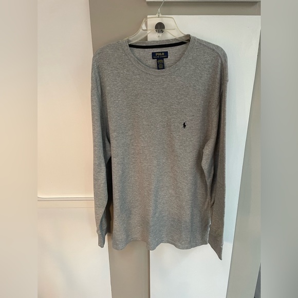 MENS POLO RALPH LAUREN GRAY CREW NECK THERMAL LONG SLEEVE SIZE XXL - Picture 2 of 7